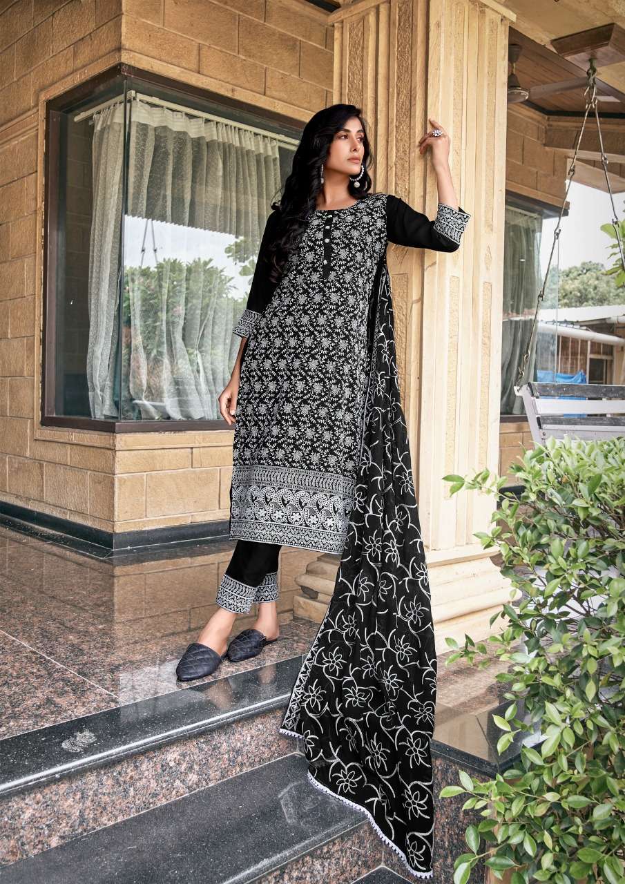 Parra Studio- Zoya Vol 2-fabric-georgette-kurti-shifali Work -inner-satin-fabric-embroidery-work-lace-pant-nazmin-chain Work-dupatta -2001